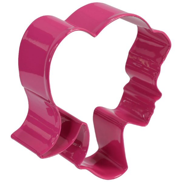 Doll head Cookie Cutter (Fuchsia, 3.5") - Image 2