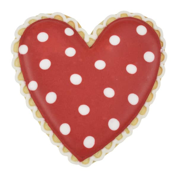 polka dot heart cookie
