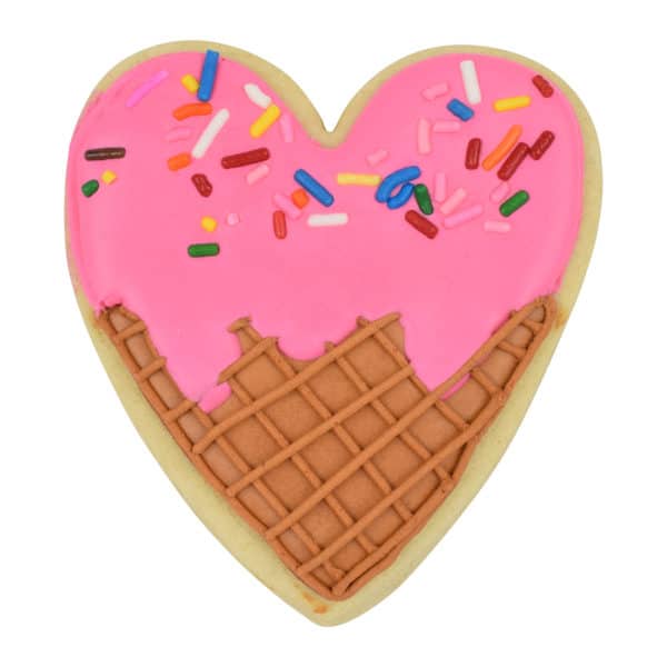 ice cream heart cookie