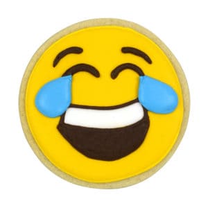 laughing emoji cookie
