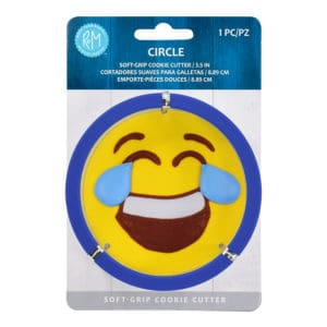 emoji circle soft grip cookie cutter