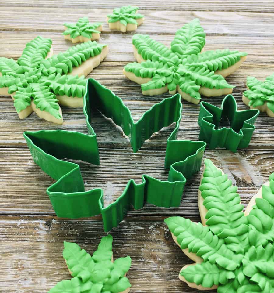 Cannabis Hemp Leaf 2 Weed Cookie Cutter Cake Decoration Pastry Dough Biscuit 