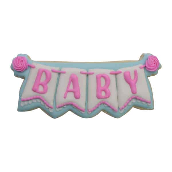 baby shower cookie banner