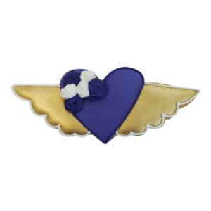 heart cookie with wings