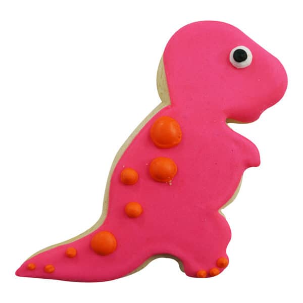 baby t-rex dinosaur cookie