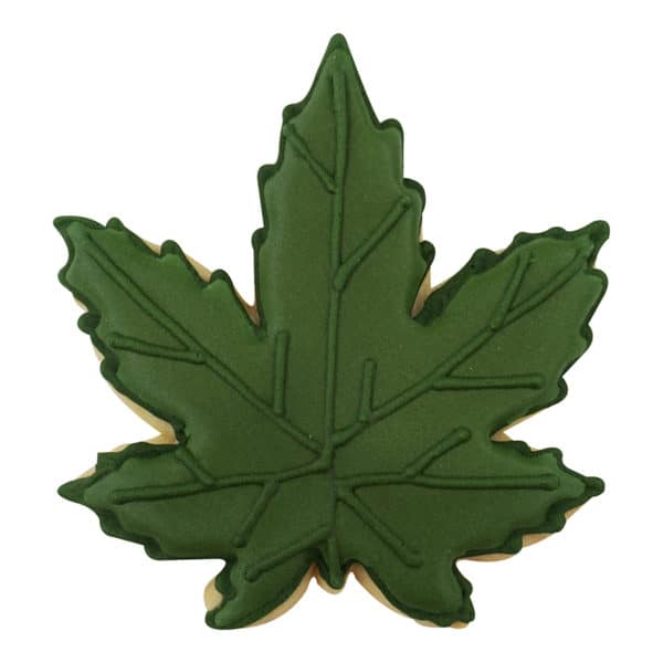 marijuana pot leaf cookie
