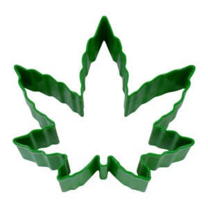 4" Green Marijuana Leaf