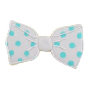 polka dot bow tie cookie