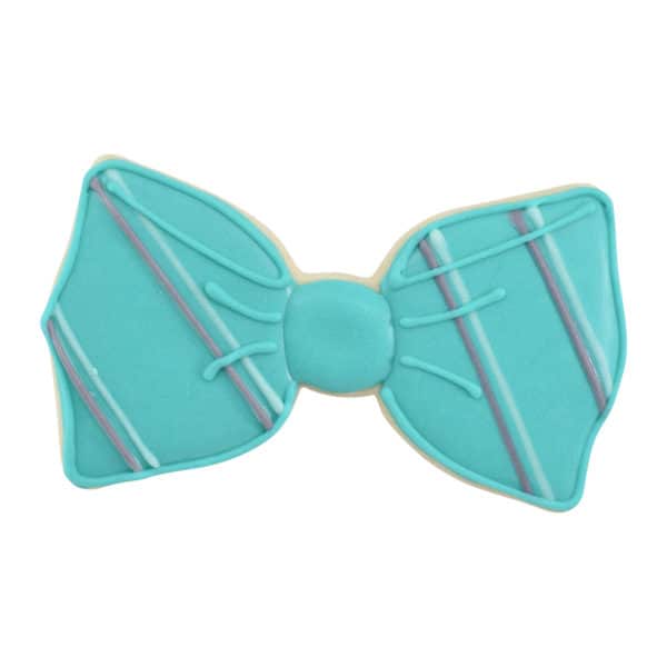 striped bow tie cookie
