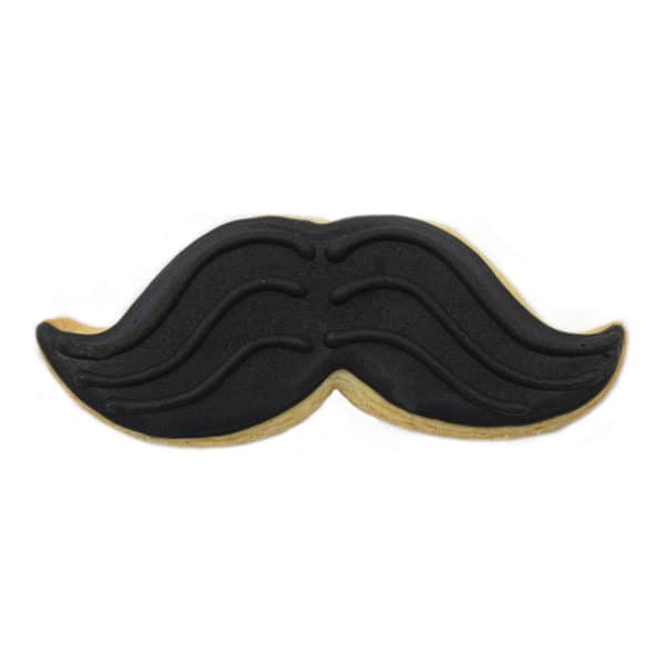 black mustache cookie