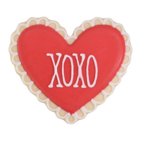 valentine fluted heart cookie