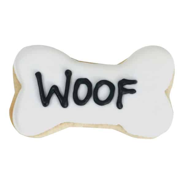 woof dog bone cookie
