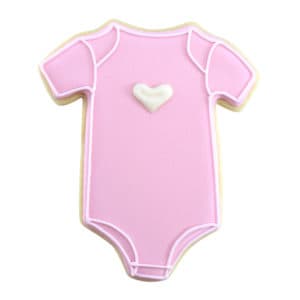 pink baby body suit cookie