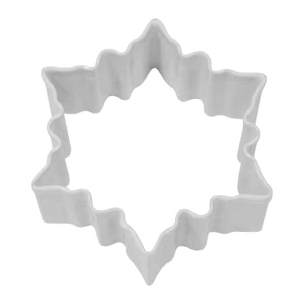 2.75" White Snowflake cookie cutter