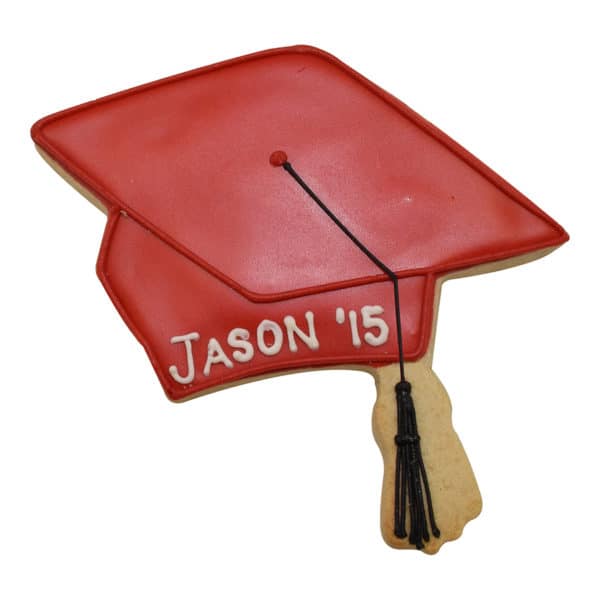 grad cap cookie