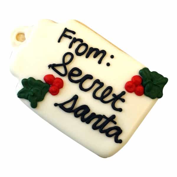 gift tag cookie
