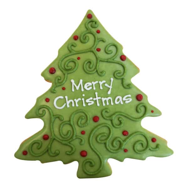 merry christmas tree cookie
