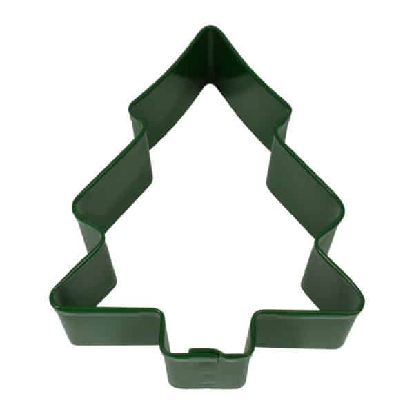 3.5" Green Tree Snow Covered cookie cutter