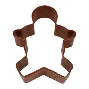 3.75" Brown Gingerbread Boy cookie cutter