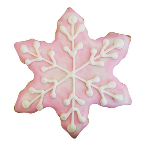 pink snowflake cookie