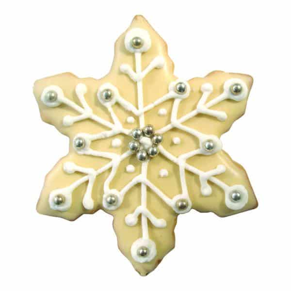 white snowflake cookie