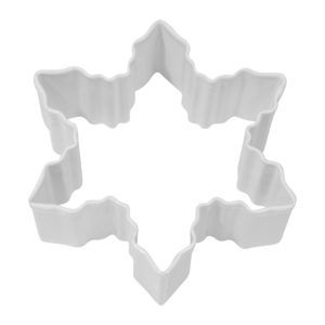 3" White Snowflake cookie cutter