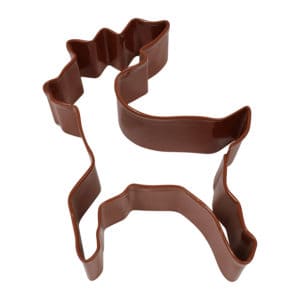 4" Brown Reindeer cookie cutter