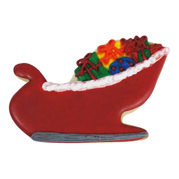 santa sleigh cookie