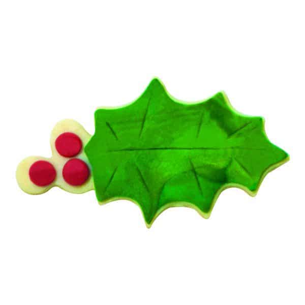 holly leaf cookie