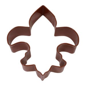 4.5" Brown Fleur De Lis