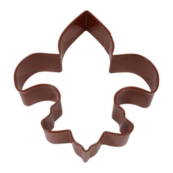 4.5" Brown Fleur De Lis