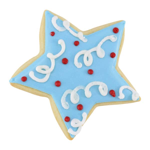 blue waves star cookie