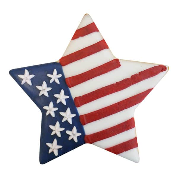 american flag star cookie