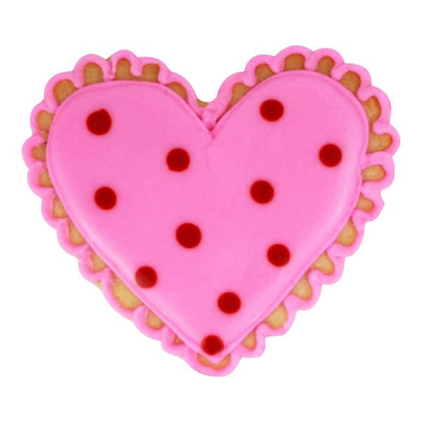 fluted heart cookie