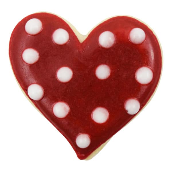 polka dot heart cookie
