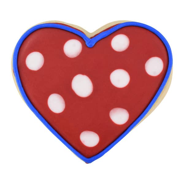 polka dot heart cookie