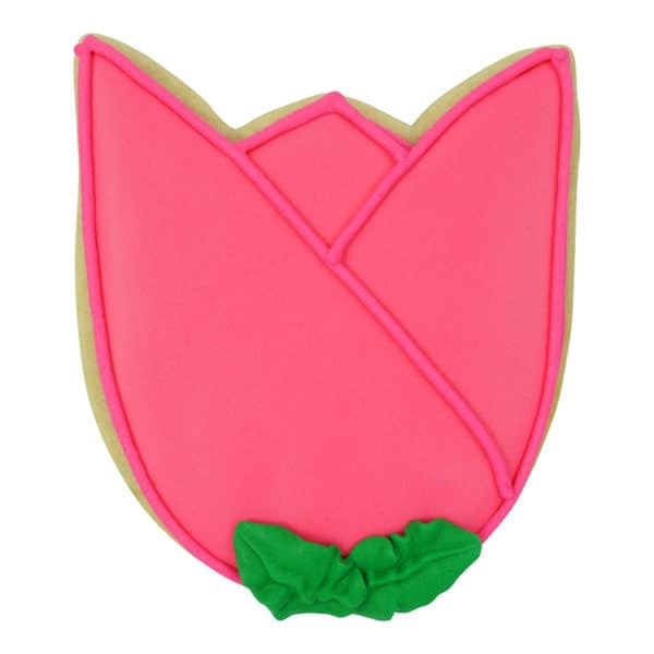 pink tulip cookie