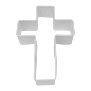3.5" White Cross cookie cutter