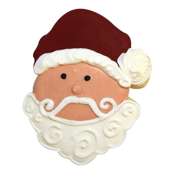 santa face cookie