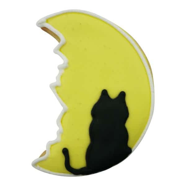 cat in moon cookie