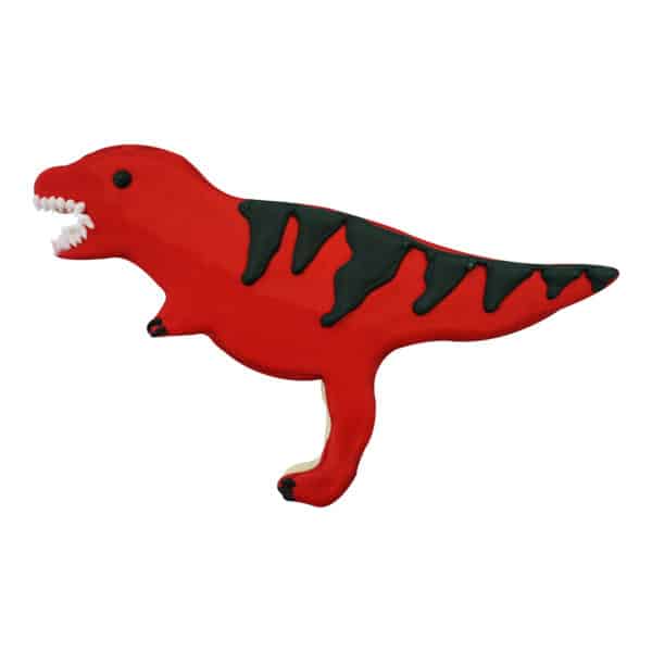 t-rex dinosaur cookie