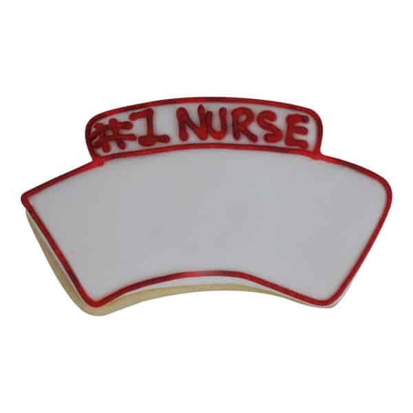 nurse hat cookie