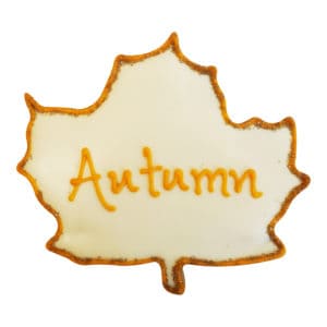 autumn maple leaf cookie