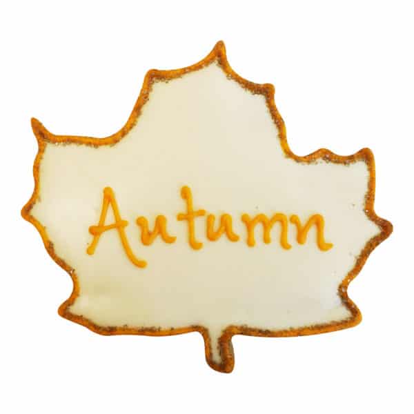 autumn maple leaf cookie