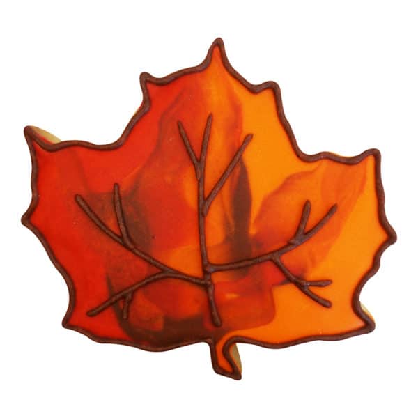 fall maple leaf cookie