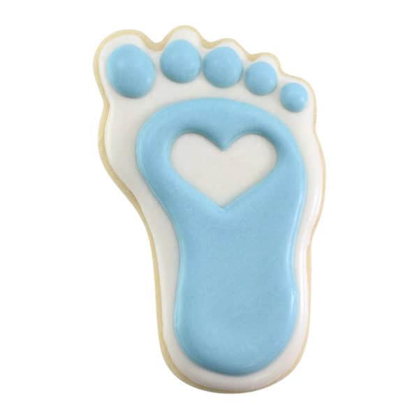 blue baby foot cookie