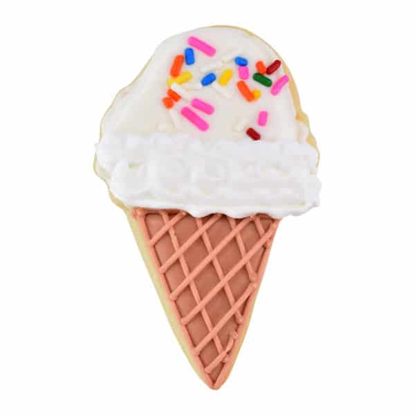vanilla ice cream cone cookie