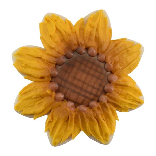 yellow daisy cookie