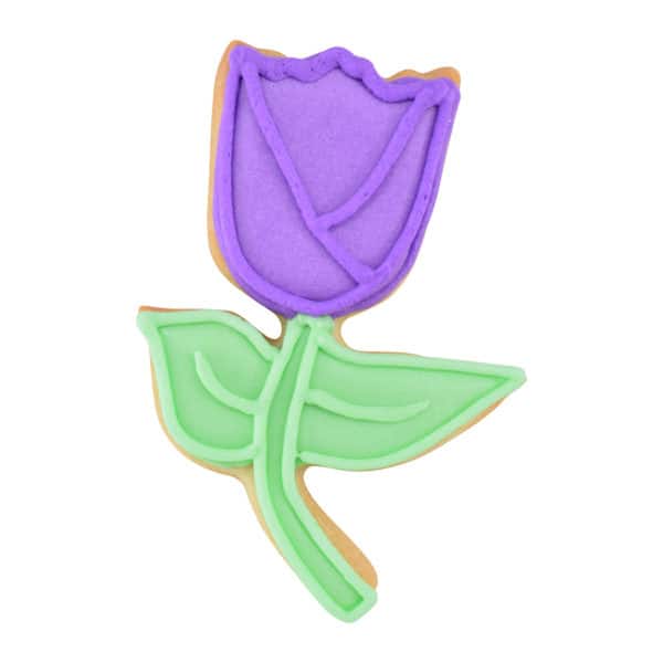 purple tulip cookie