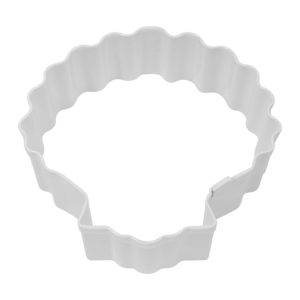 3" White Sea Shell cookie cutter